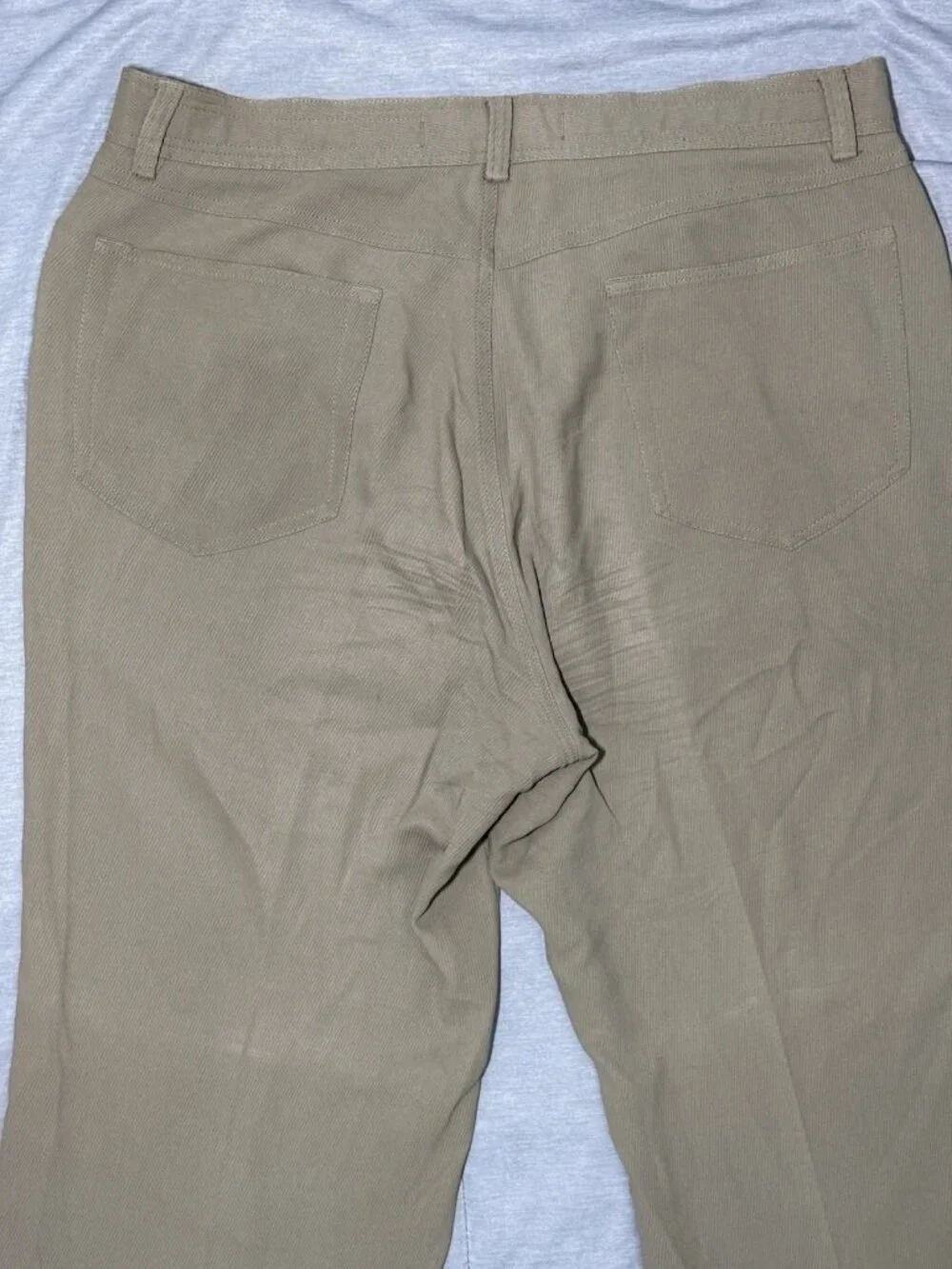 Tommy Bahama Pants Mens Size 34 Browm Silk Blend Flat Front Chino Trousers Dress